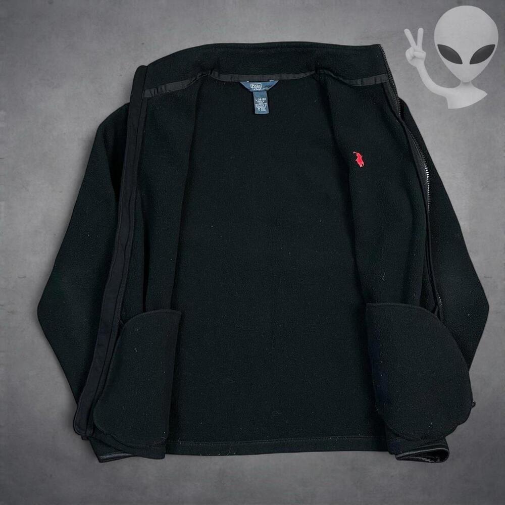 Polo Ralph Lauren Men's Fleece Jacket Size Small Black Cozy - Picture 3 of 5